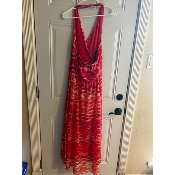 Alexa B Nites Dress  Womens Size 6 Backless Maxi Vneck Sleeveless Fit & Flare - Picture 6 of 7